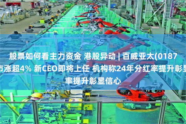 股票如何看主力资金 港股异动 | 百威亚太(01876)逆市涨超4% 新CEO即将上任 机构称24年分红率提升彰显信心