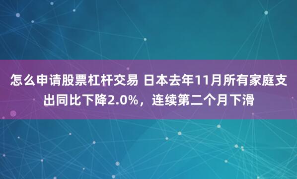 怎么申请股票杠杆交易 日本去年11月所有家庭支出同比下降2.0%，连续第二个月下滑